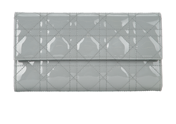 Lady Dior Wallet On Chain, Patent, Grey, 33MA1129, S/DB/B, 3*